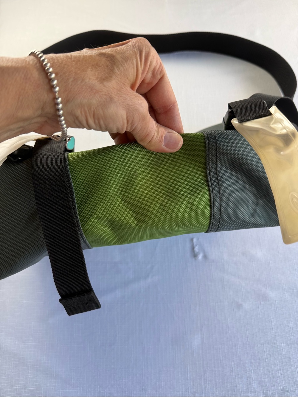 Timbuk2 Classic Messenger Bag Grey Green Small Crossbody Commuter Bike Bag - Picture 6 of 12